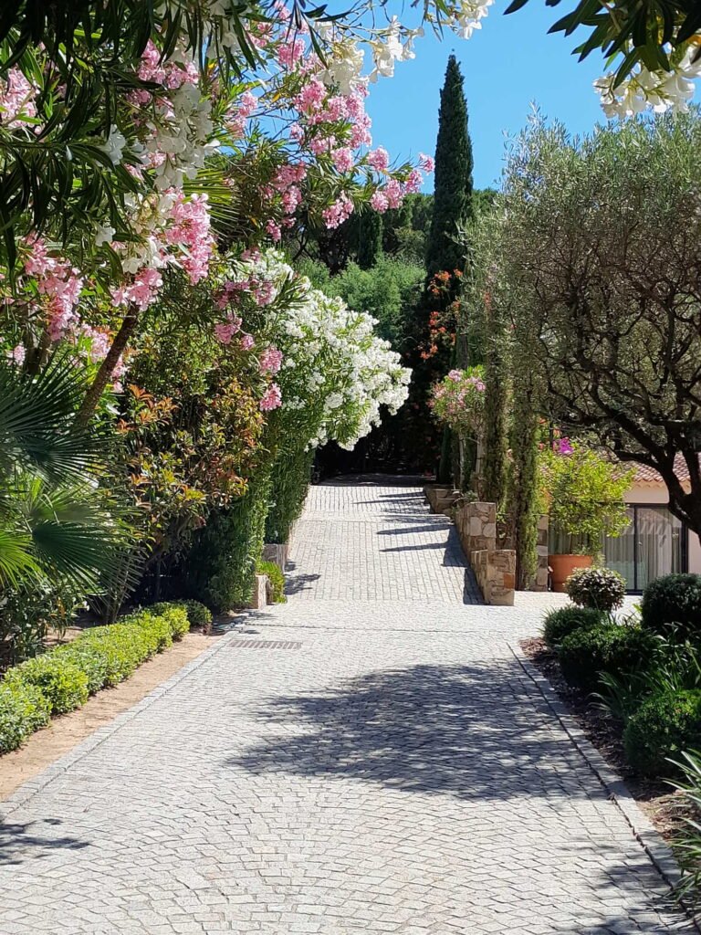 Accès et allées de jardin aménagés par DécoJardins dans le Var